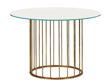 CAGE 06 - Round brass table _ Il Bronzetto